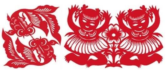 Symmetrical Chinese carvings