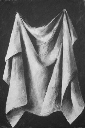 Drawing in pressed charcoal
