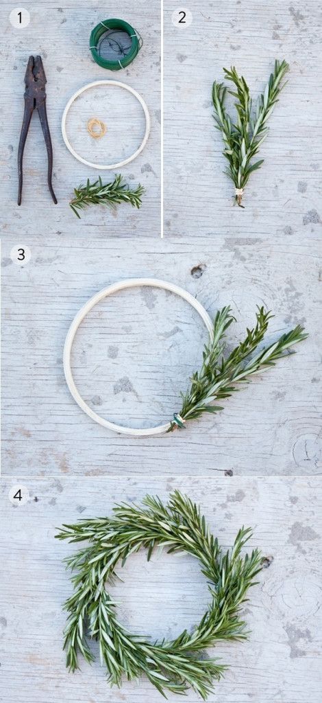 Rosemary sprig wreath