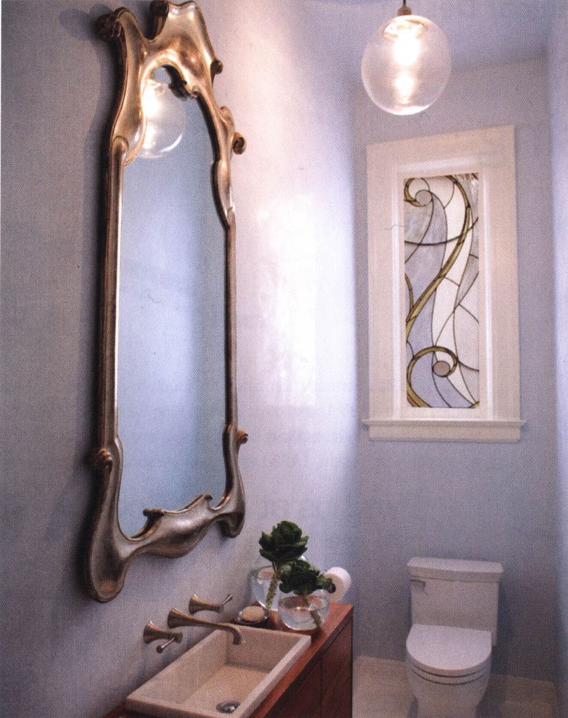Bathroom stained glass