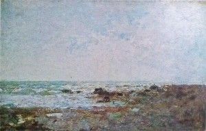 Beach at the Ocean Seashore in Brittany 1877
