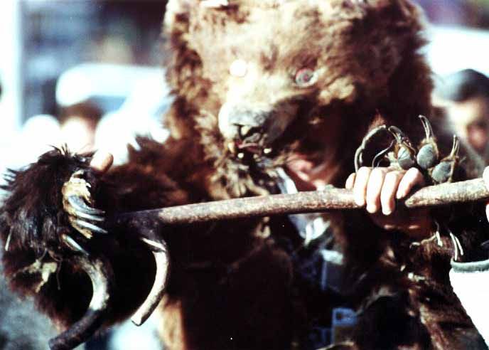 Bear mask dancer