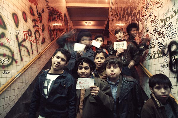 Graffiti in a subway station in the 70s