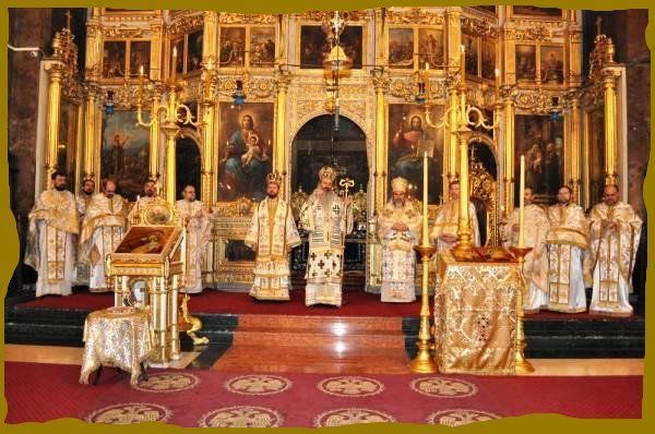 Iconostasis painted on marble Church of the Holy Three Hierarchs Iasi