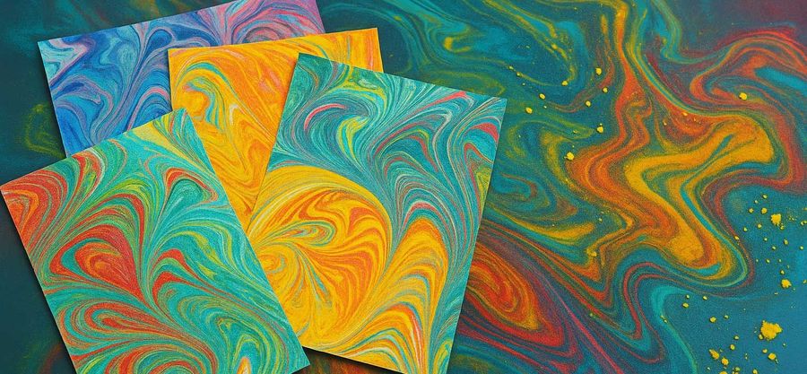 Marbled Paper - A Simple and Stunning Decorative Technique