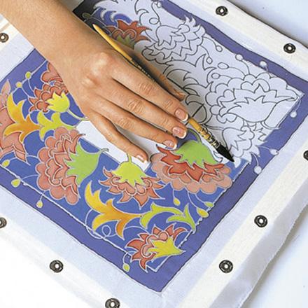 Painting the areas inside the outline with paint