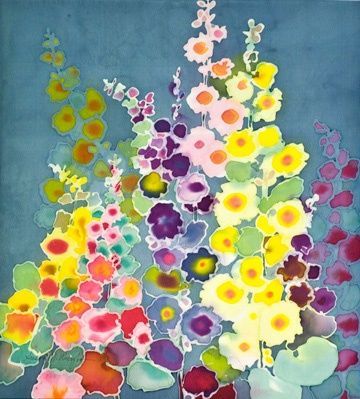Silk painting with contour