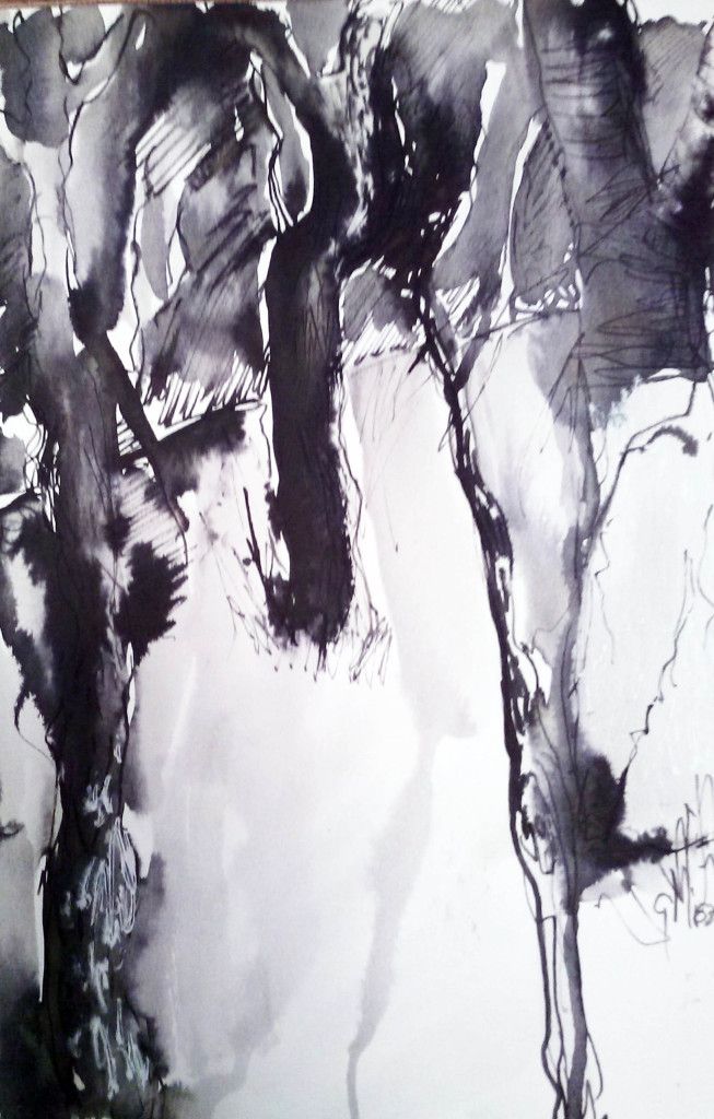 Pen and brush drawing