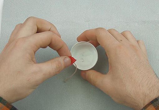 Placing the wick