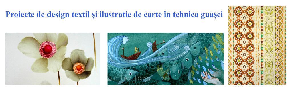 Textile design and illustration in guasa