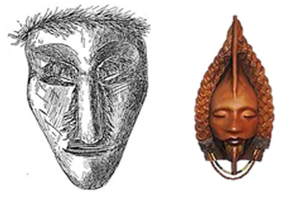 Cherokee Mask Leather Mask (Pueblo)