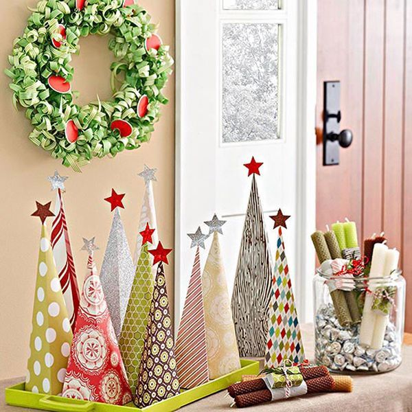 Decorative paper Christmas trees