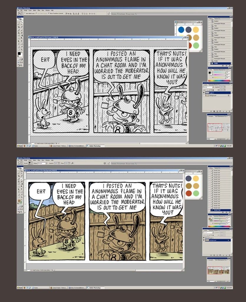 Scanning and coloring