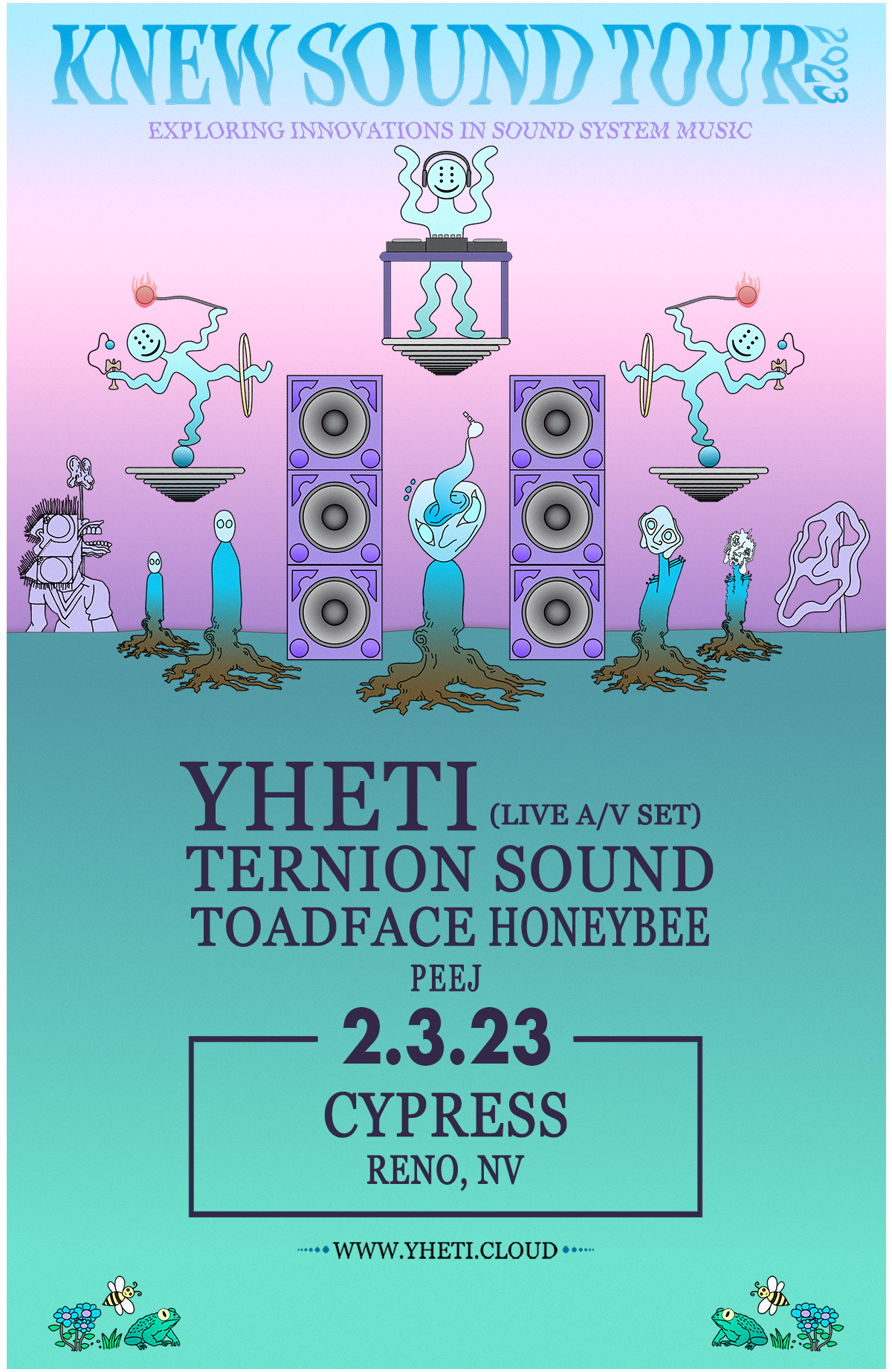 Knew Sound Tour Reno February 3, 2023 ft Yheti, Ternion Sound, Toadface, more