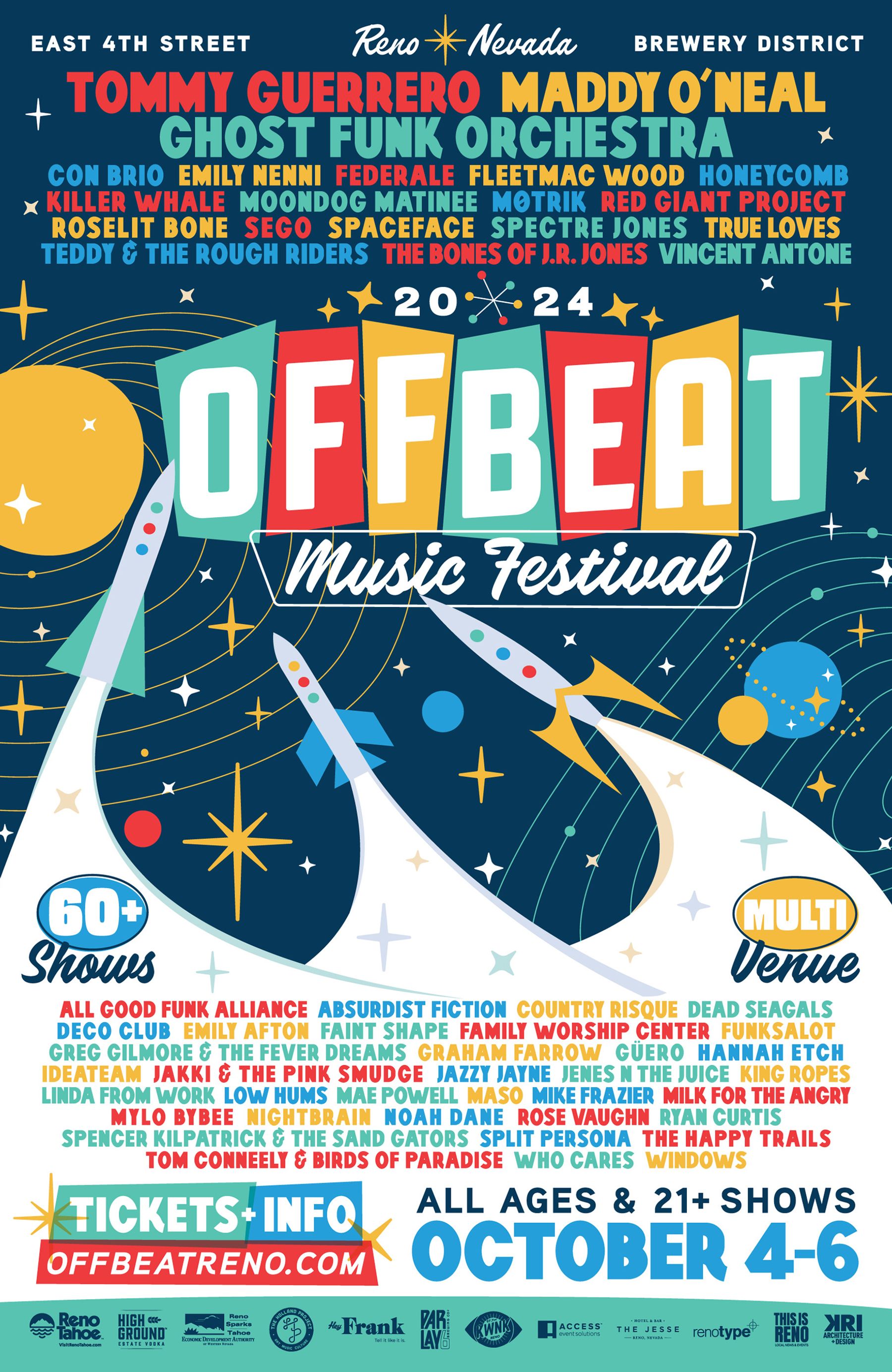 Offbeat Music Festival returns to Reno October 5 - 6, 2024.