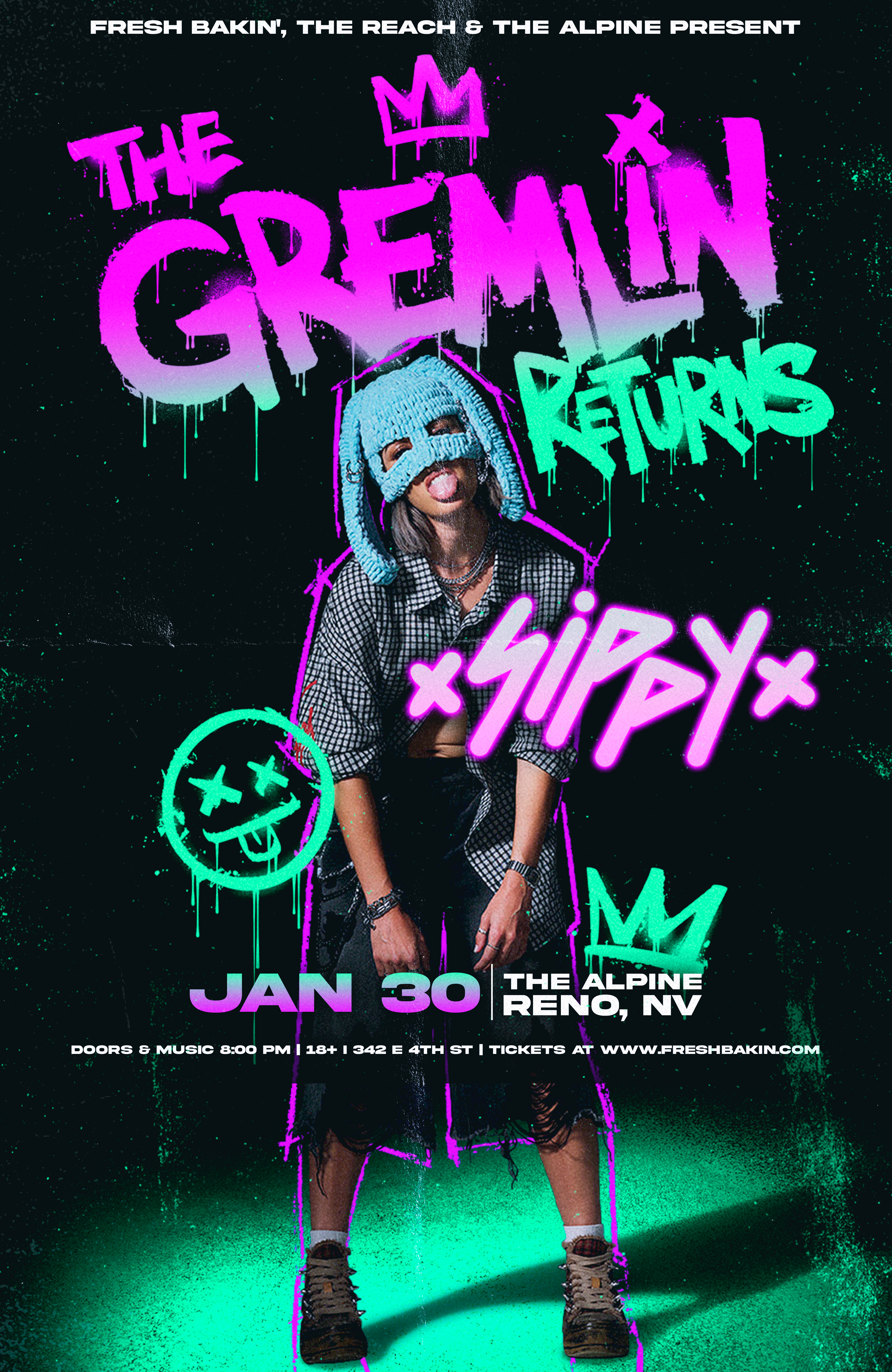 Sippy Gremlin Returns Tour Reno January 30 2027