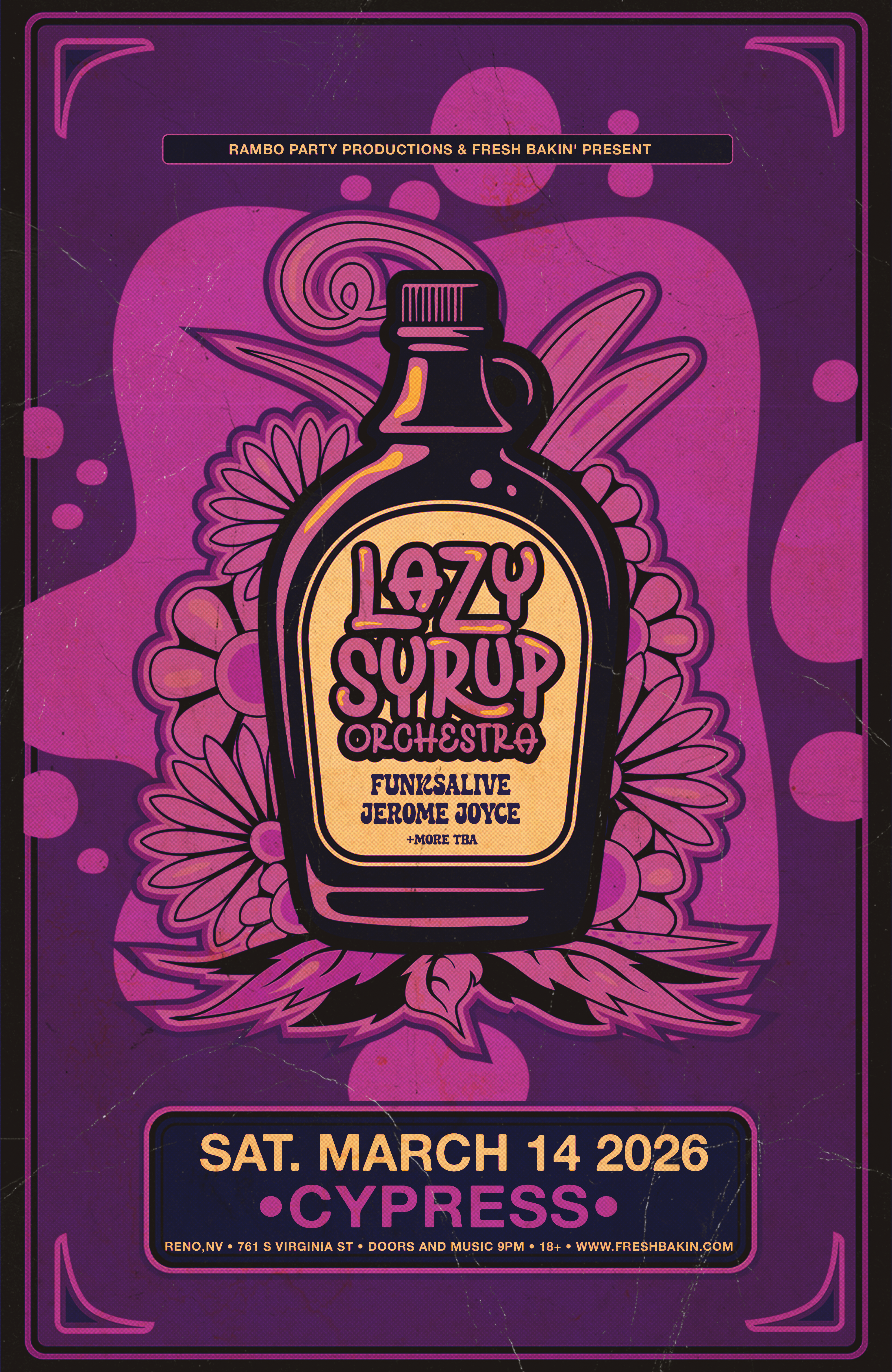 Lazy Syrup Orchestra Cypress Reno on March 14, 2026 w Funksalive