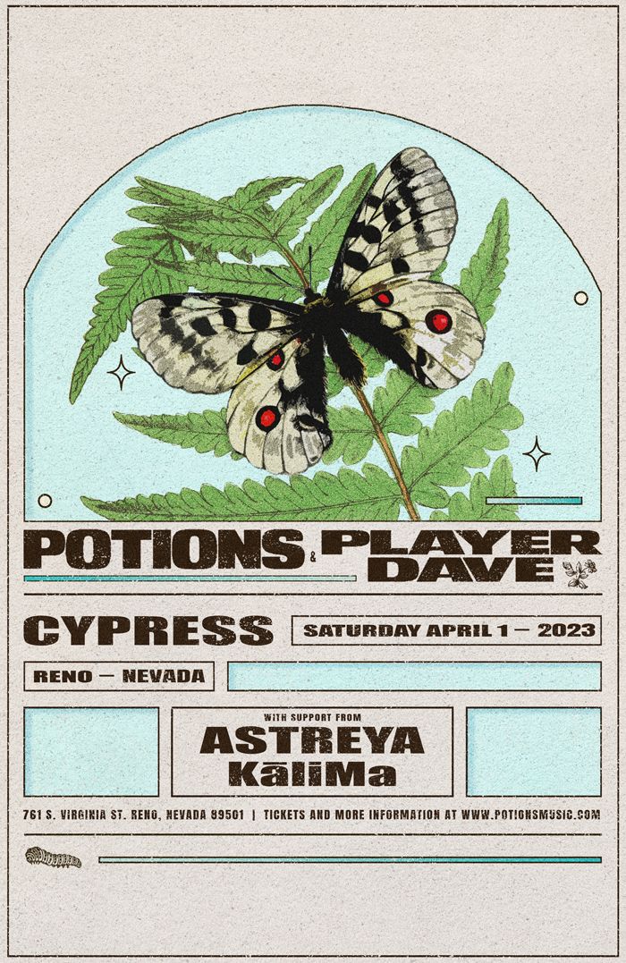 potions & Player Dave performer in Reno April 1st, 2023 at Cypress