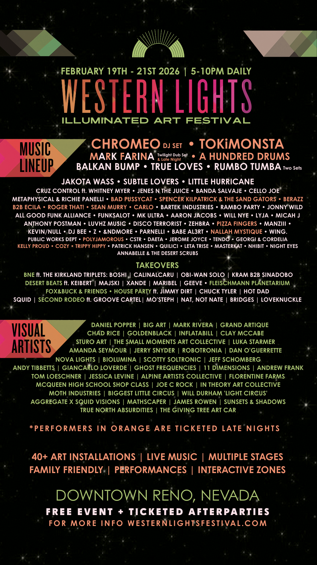 Western Lights in Reno February 19 - 21, 2026