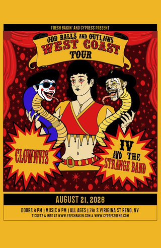V and The Strange Band + Clownvis Presley perform at Cypress on August 21, 2026 in Reno.