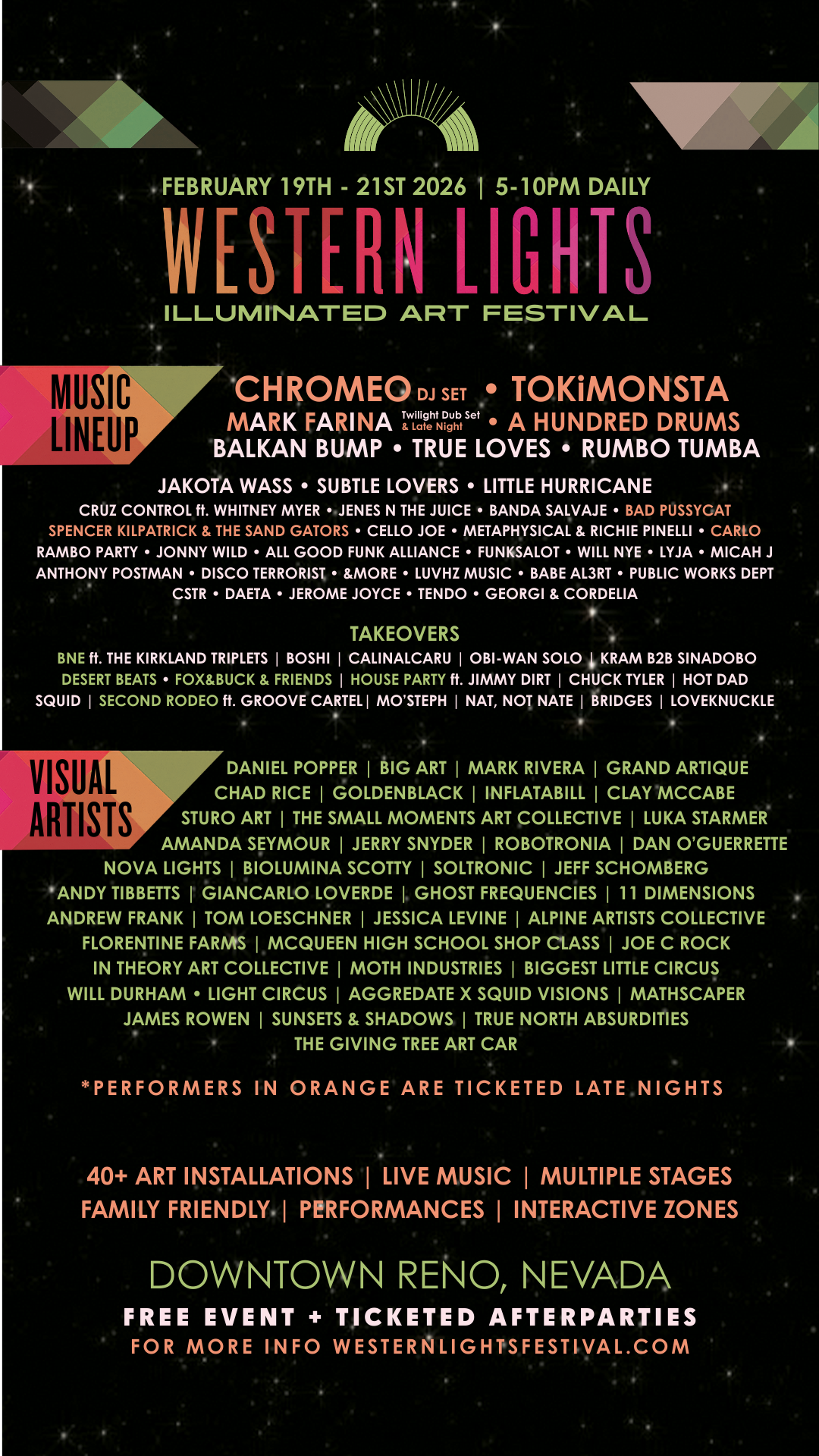 Western Lights in Reno February 19 - 21, 2026