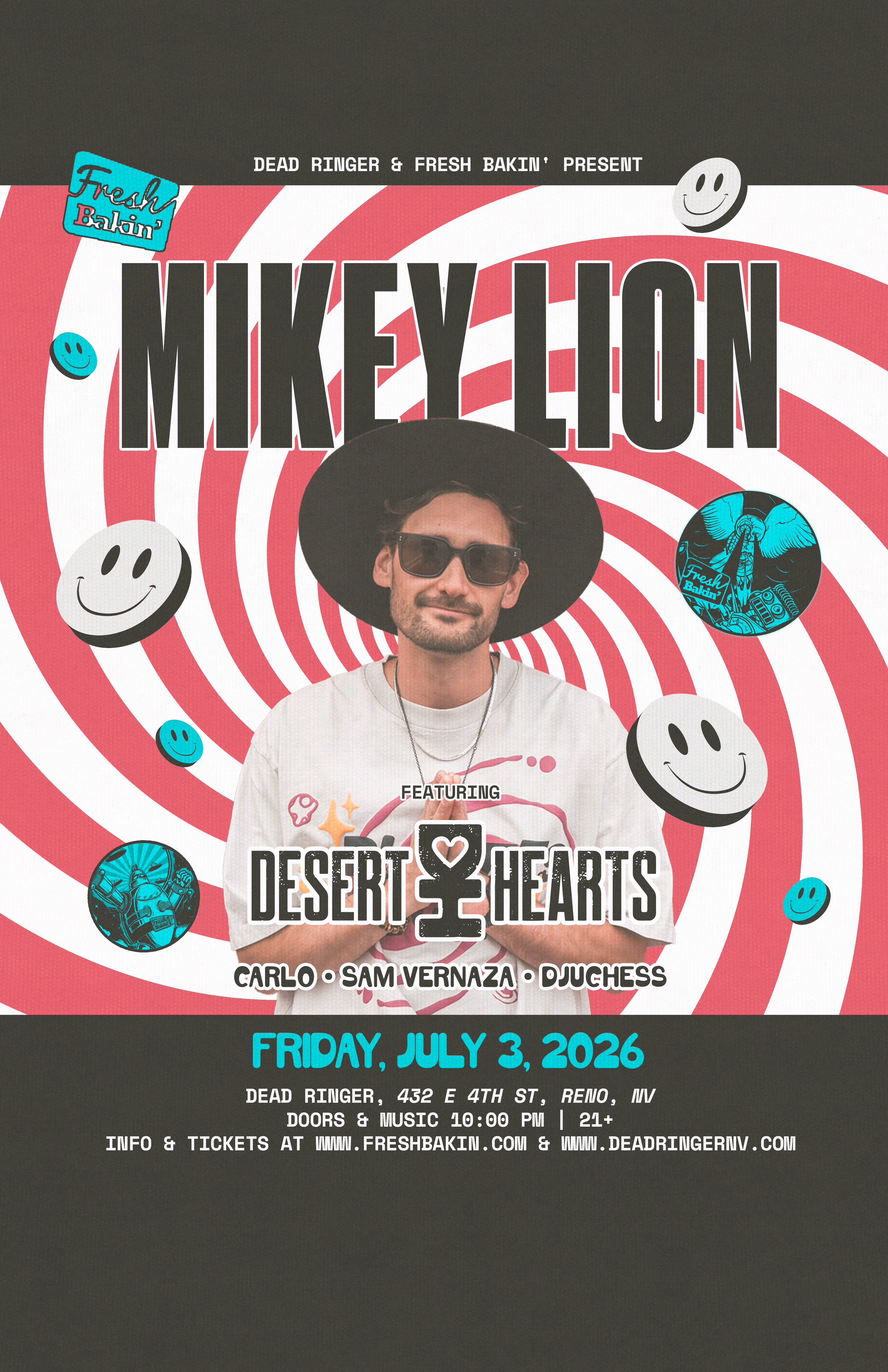 Mikey Lion July 3, 2026 at Dead Ringer in Reno