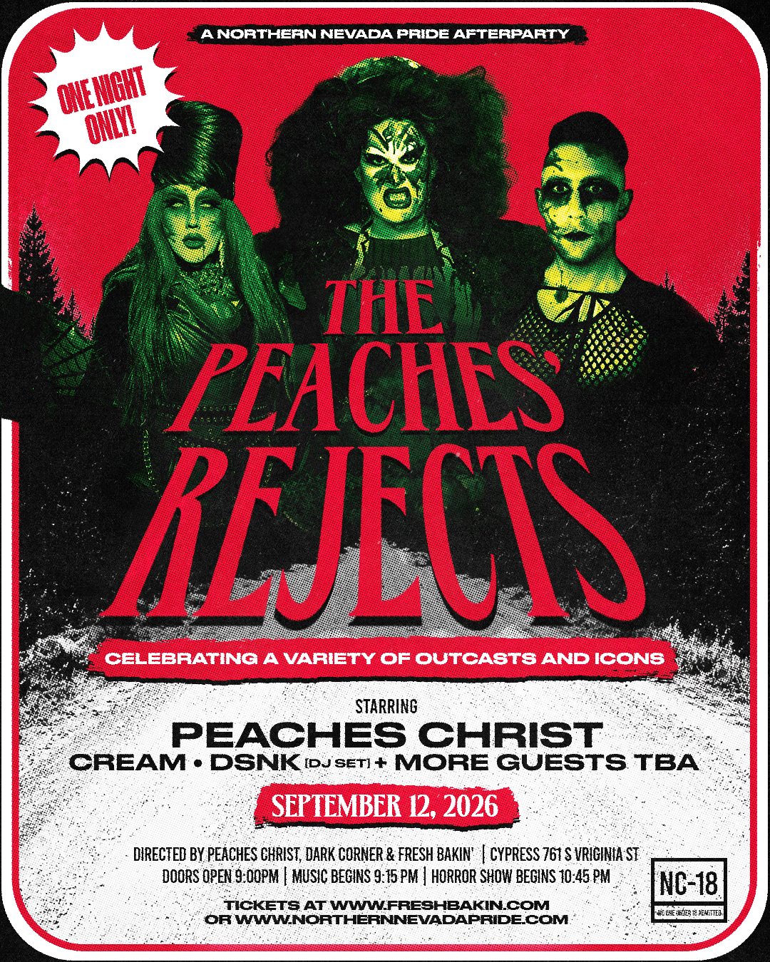 Peaches Christ Reno Sept 12 2026 Cypress