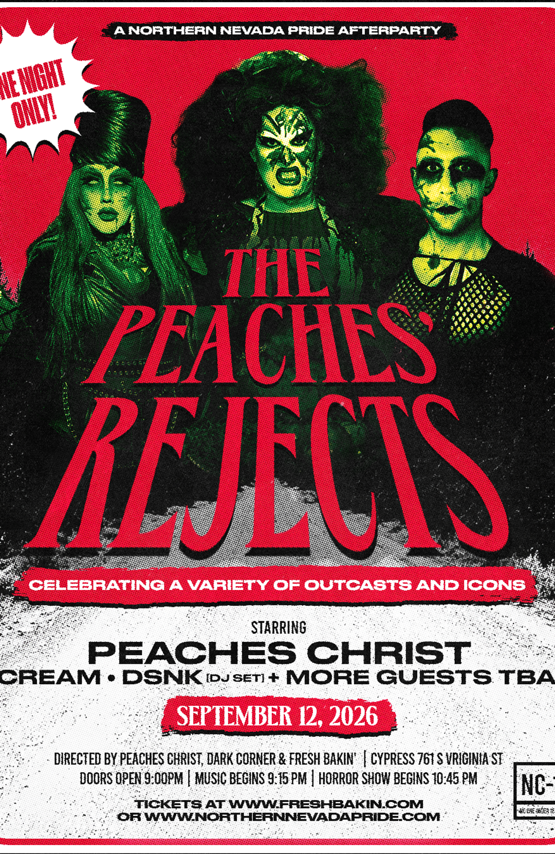 Peaches Christ Reno Sept 12 2026 Cypress
