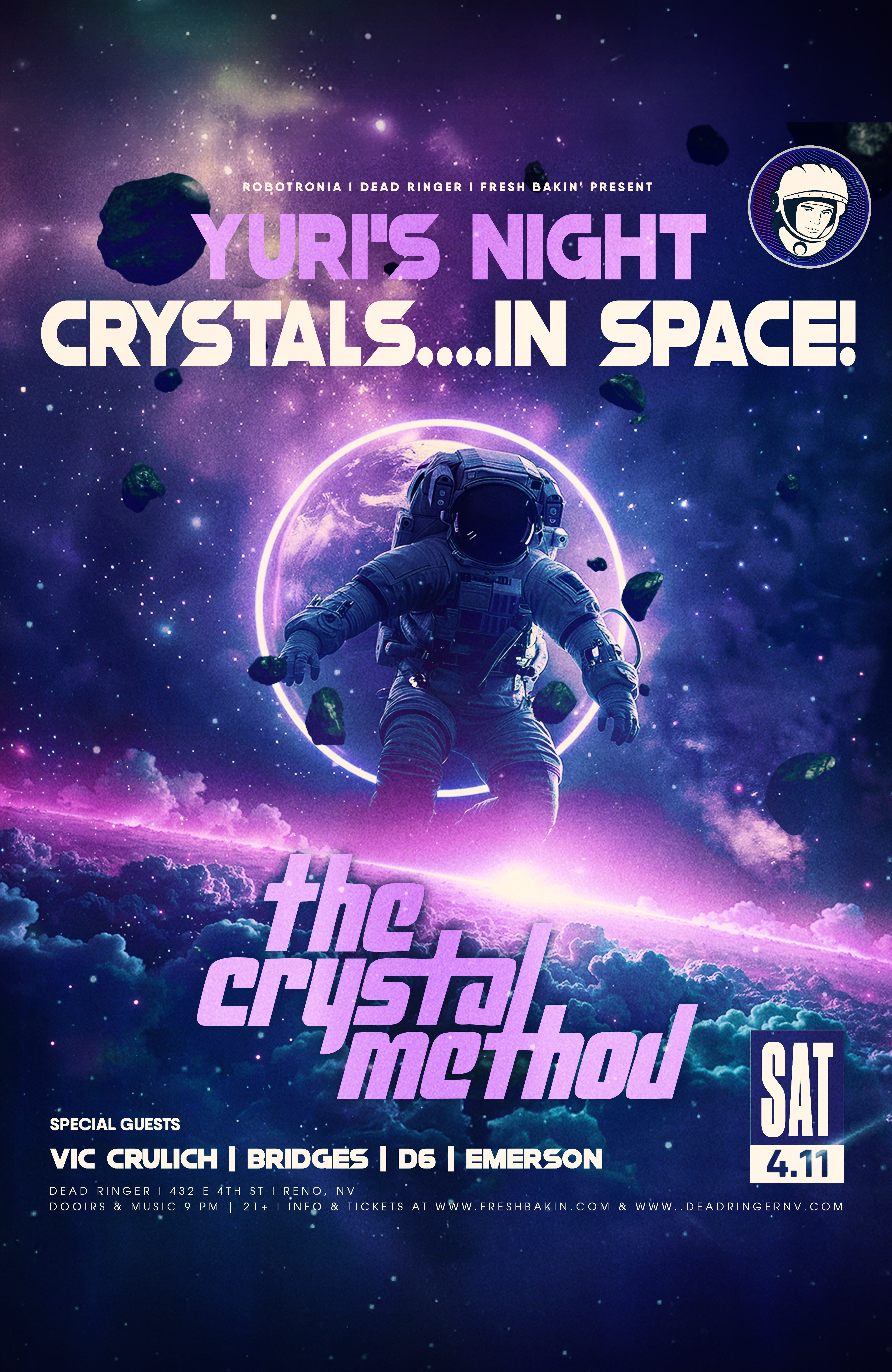 The Crystal Method Reno Yuri's Night April 11, 2026 Dead Ringer