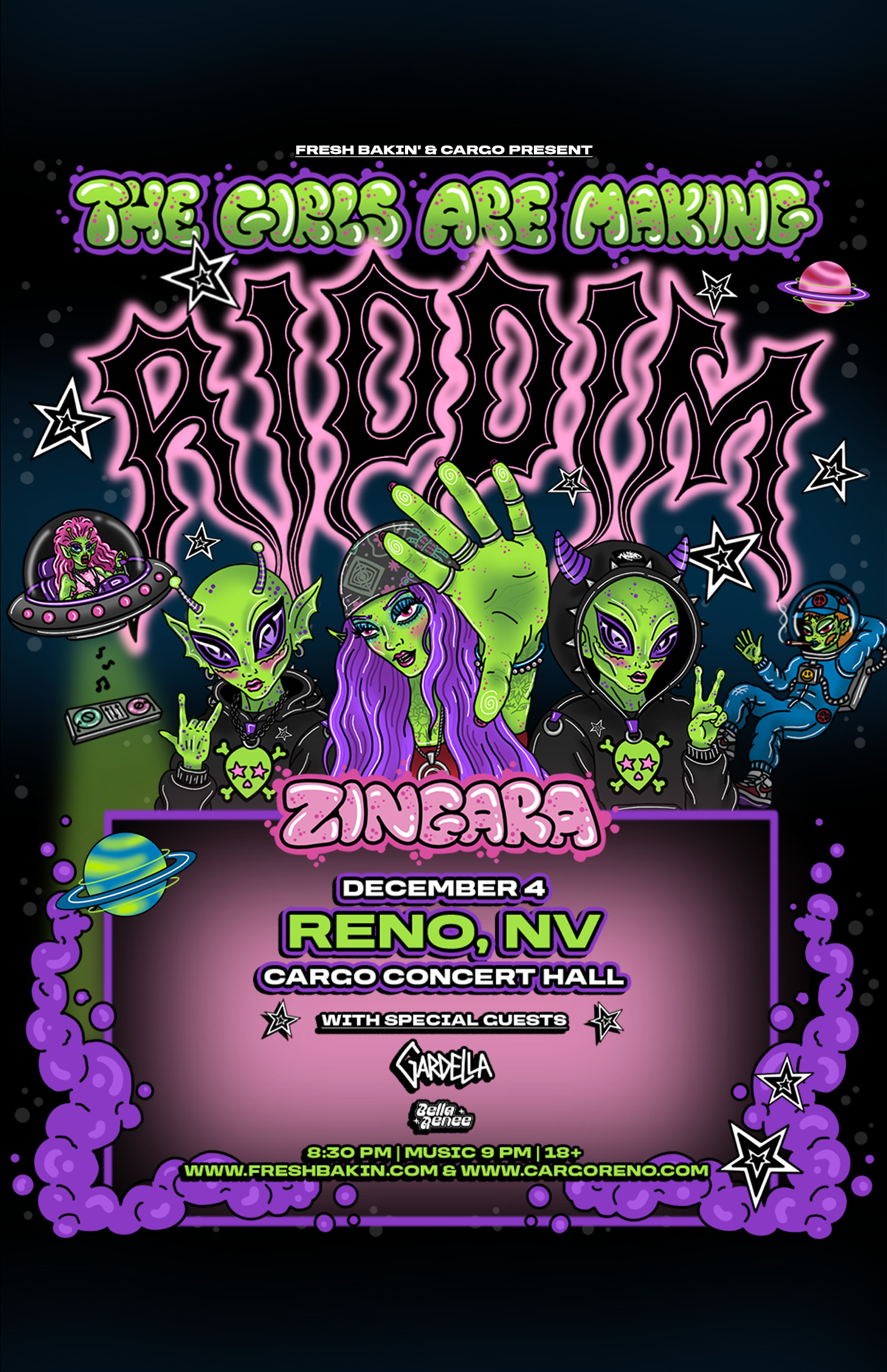 ZINGARA returns to Reno on Dec 4 for Girls Are Making Riddim Tour at Cargo