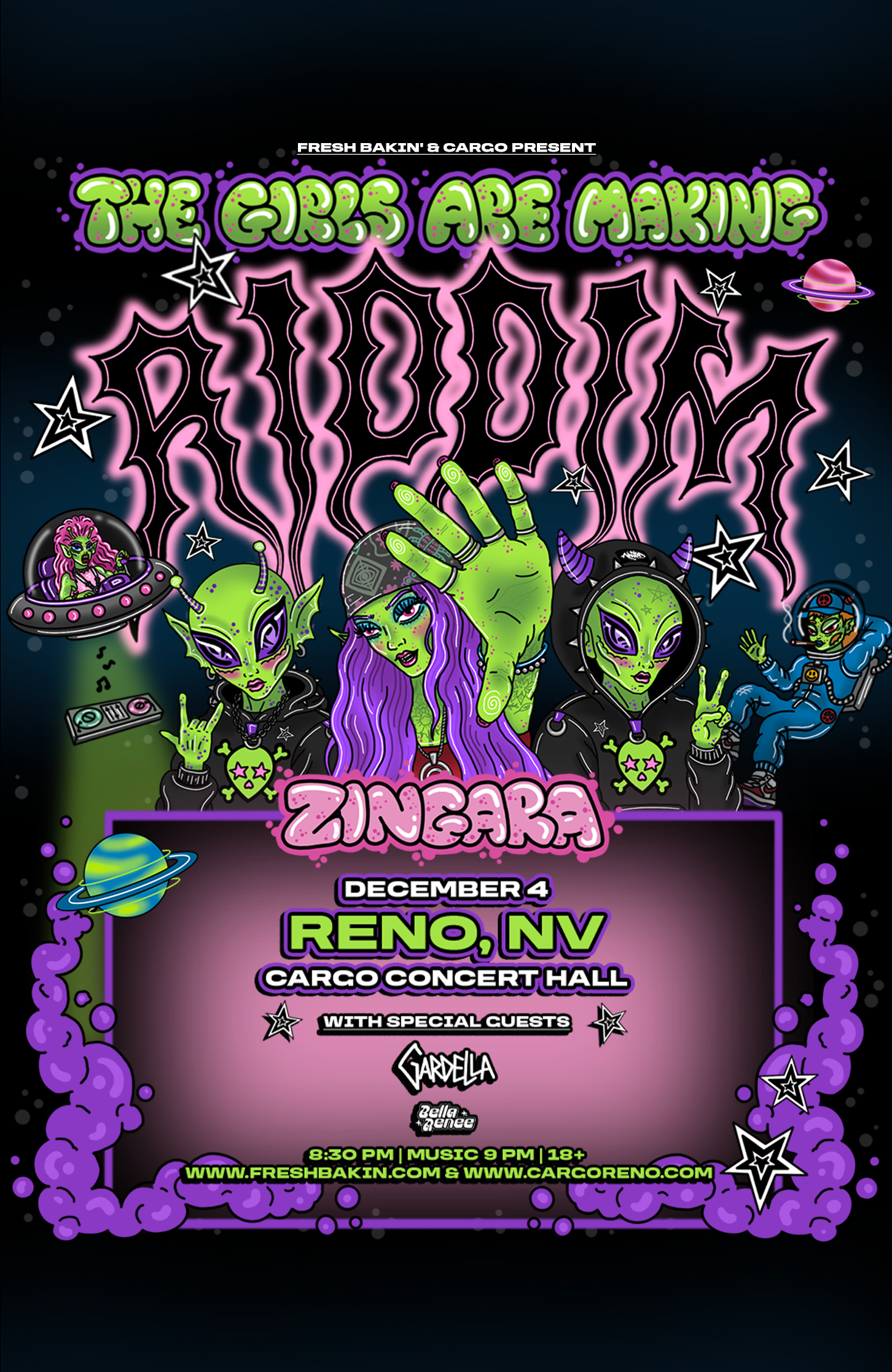 ZINGARA returns to Reno on Dec 4 for Girls Are Making Riddim Tour at Cargo