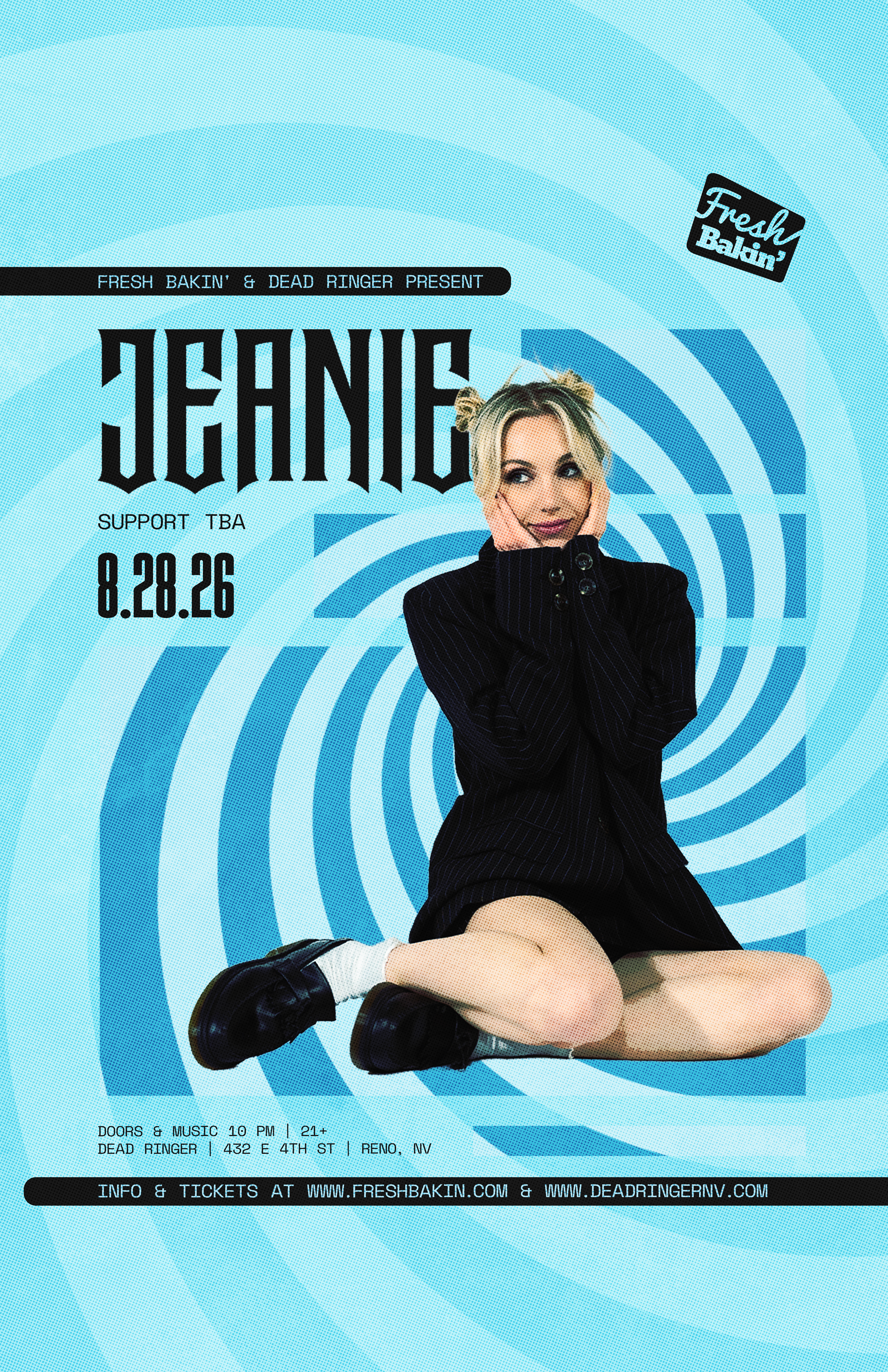 JEANIE at DEADRINGER AUG 28 in Reno