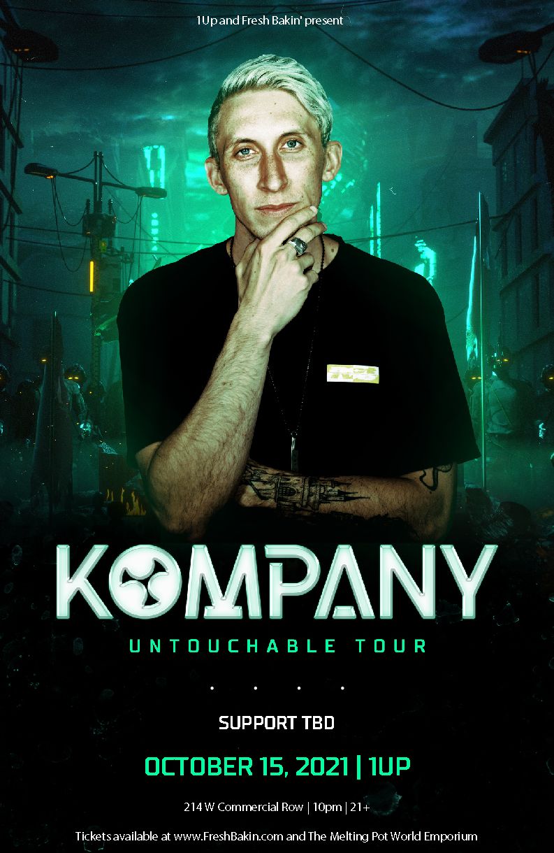 Kompany tour poster 2021 | FreshBakin.com