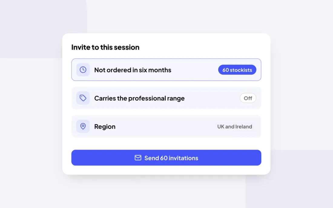 Invitations to a named group of accounts