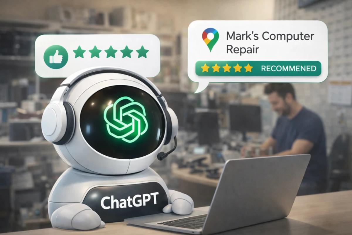 ChatGPT recommending a local business