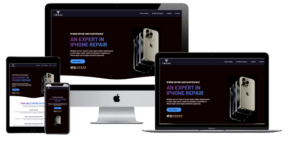 Techii iPhone Repair Shop Web Design