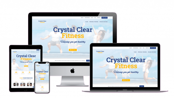Crystal Clear Fitness  Personal Training Website