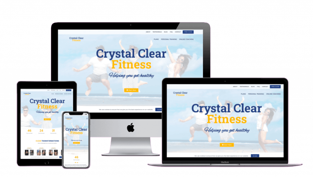 Crystal Clear Fitness Personal Training Website