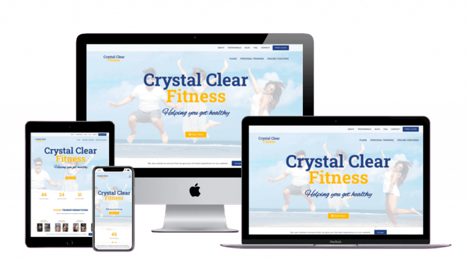 Crystal Clear Fitness Personal Training Website
