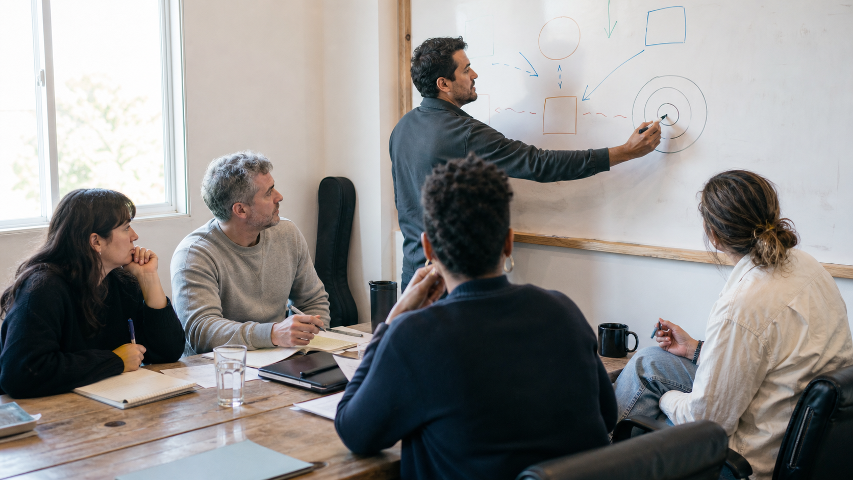 A leadership team defines the purpose and outcome for a company event