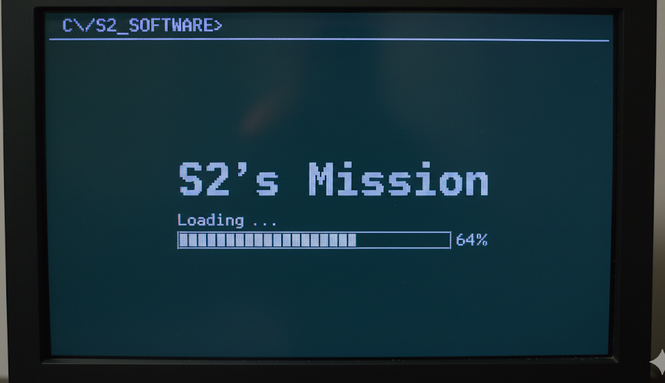 DOS screen showing S2 mission loading