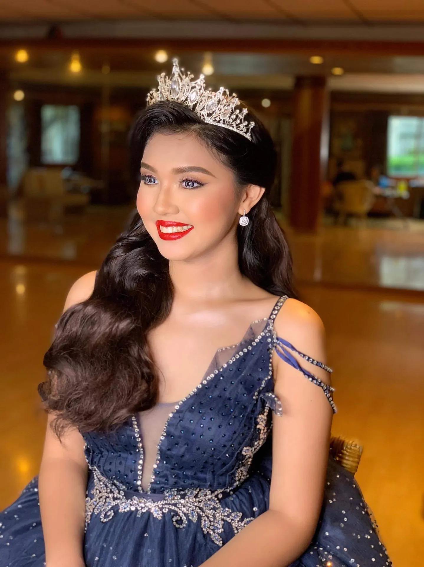 Debutante at her 18th birthday celebration in the Philippines