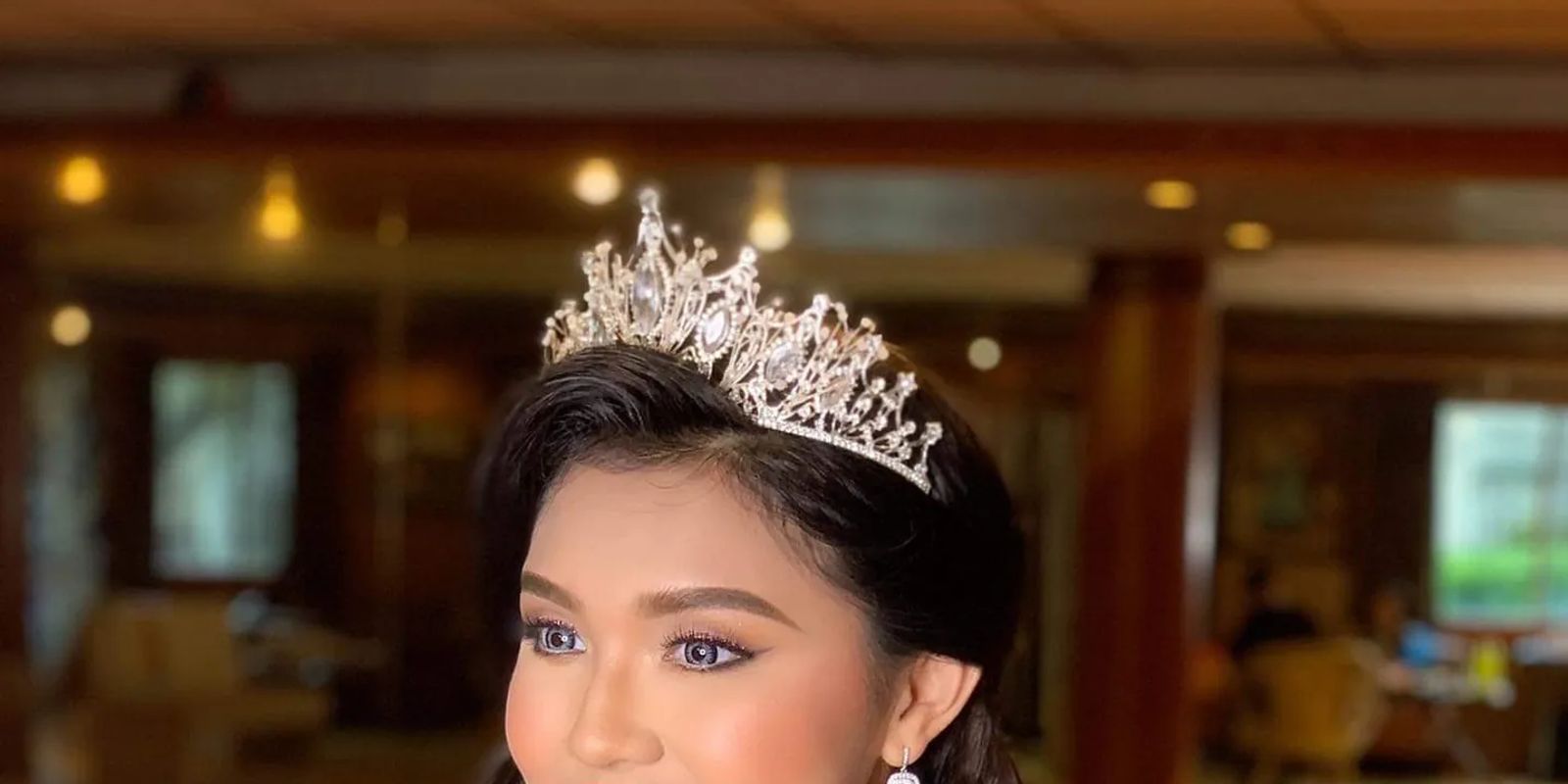 Debutante at her 18th birthday celebration in the Philippines