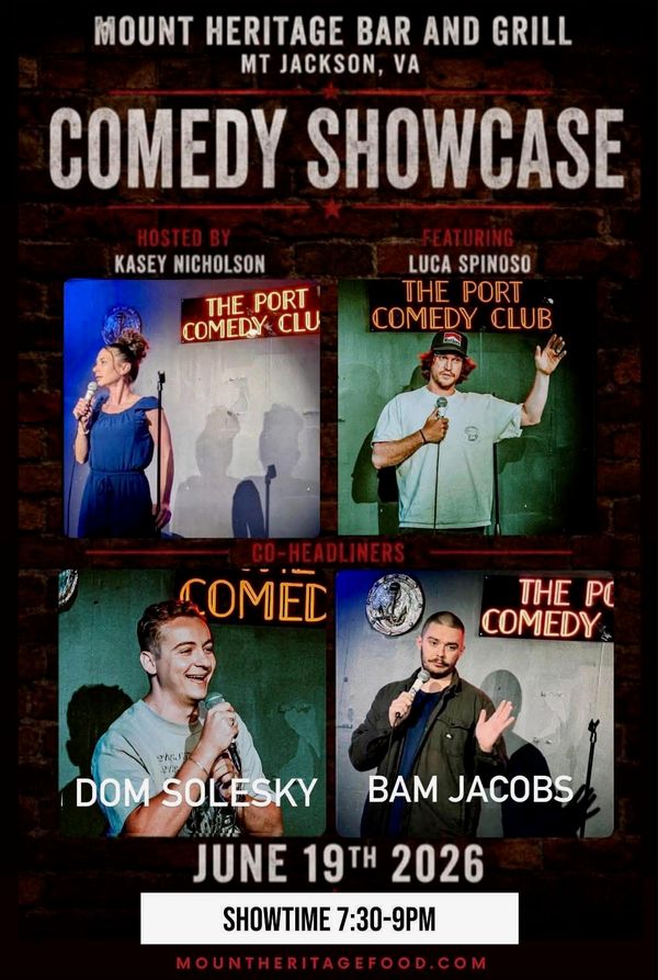 image displaying comedy showcase participants.