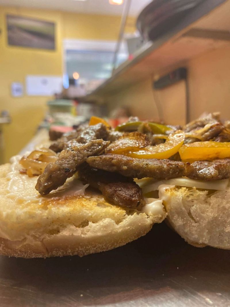 Steak and Cheese up close