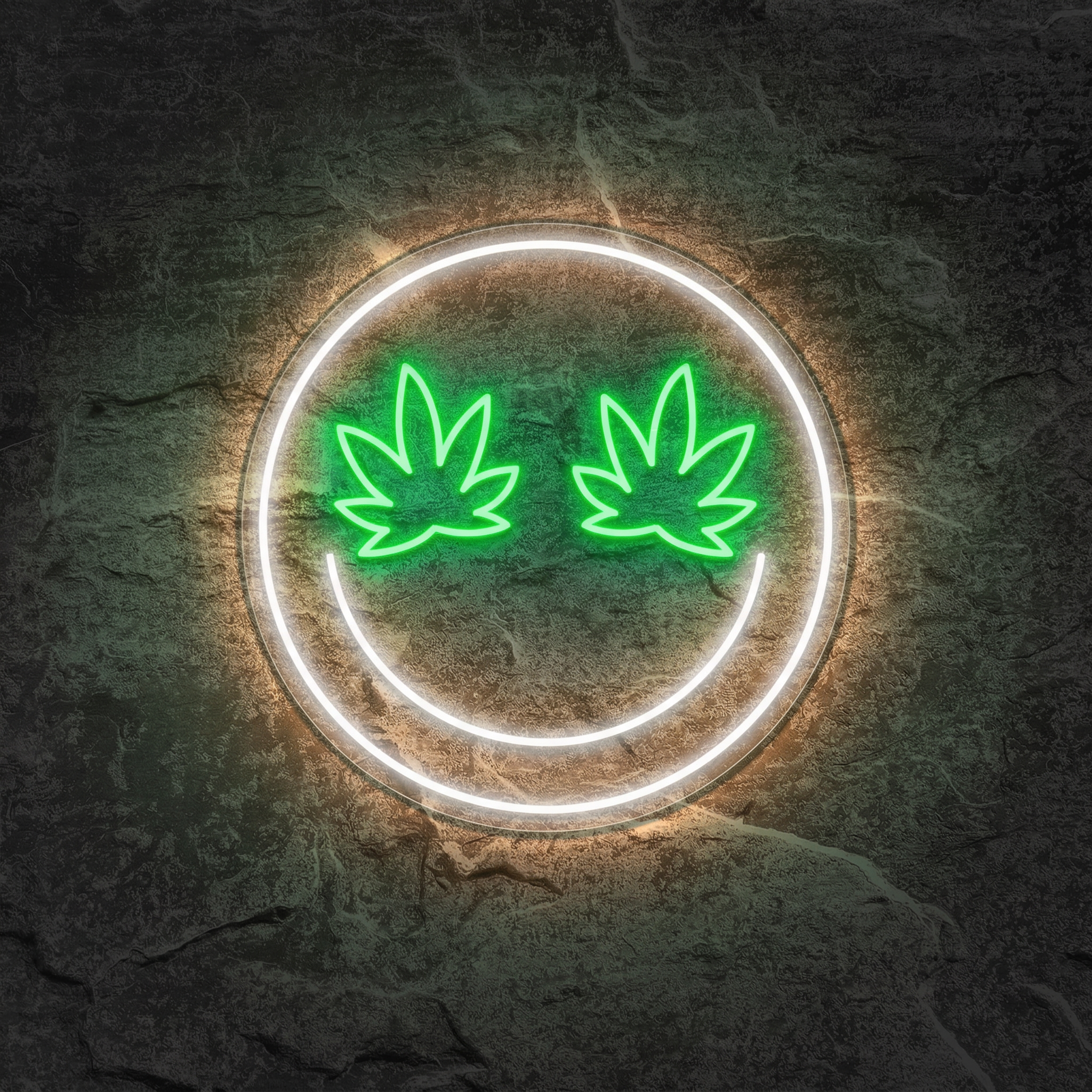 Néon Marijuana Cannabis Emoji - Néon personnalisé NeonStar