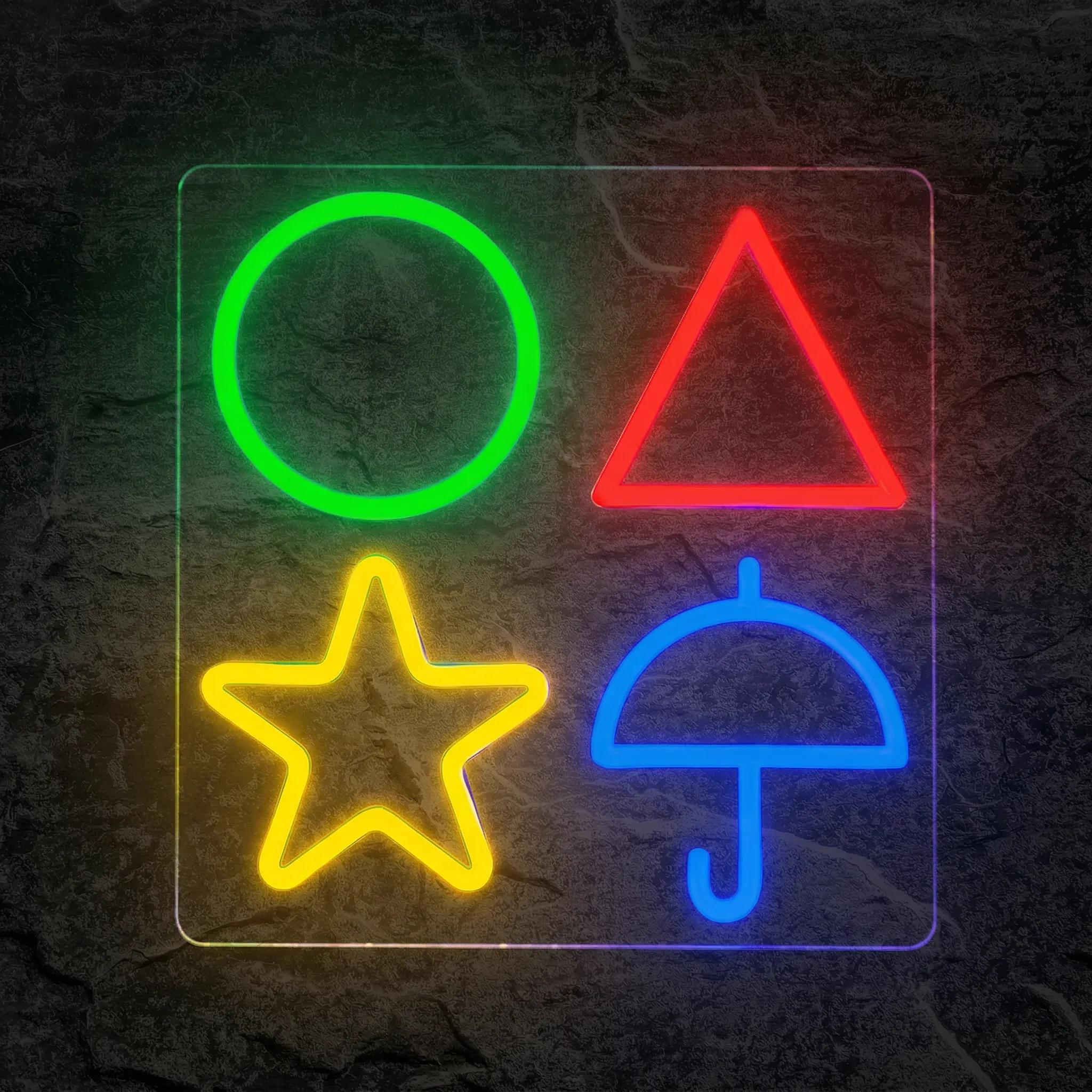 Néon Symboles Squid Game - Néon personnalisé NeonStar