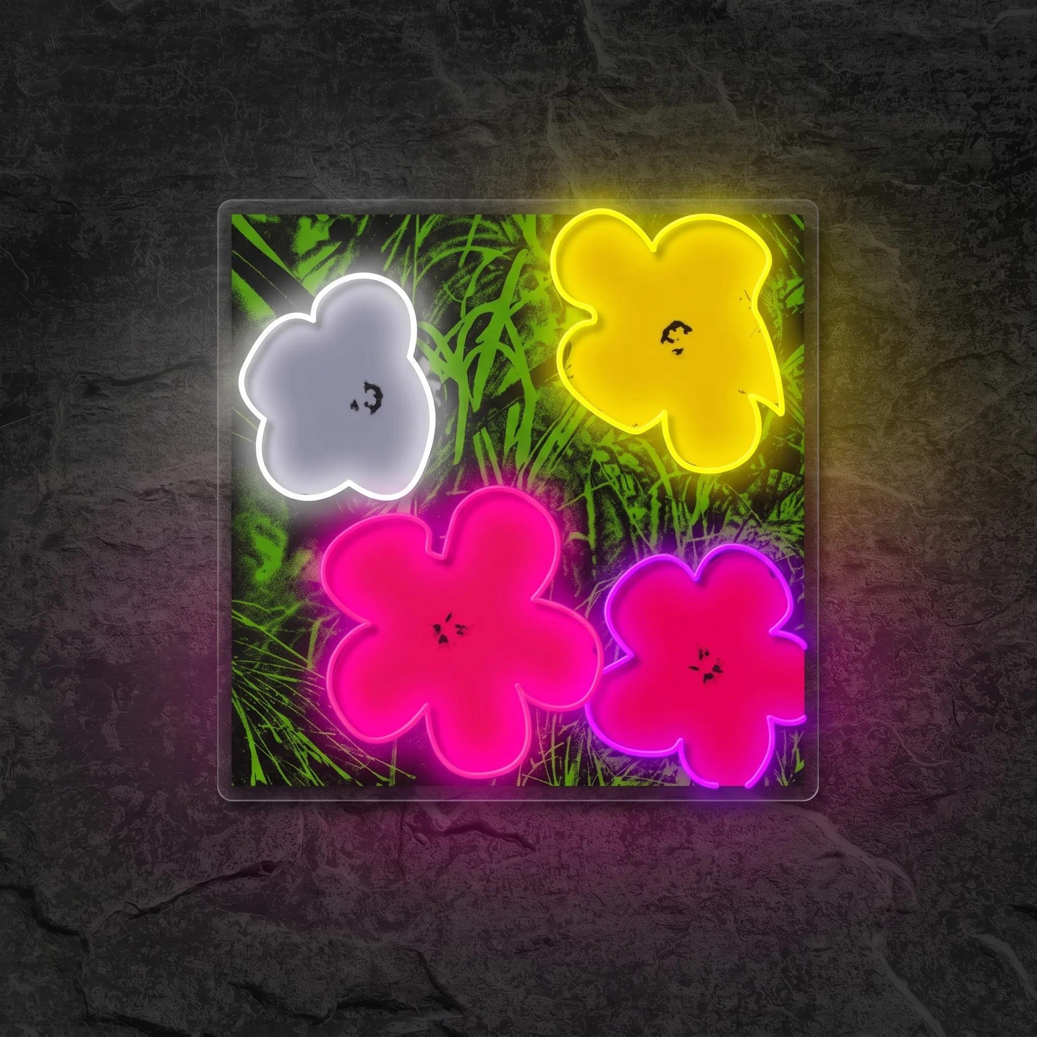 Néon Pop Art Fleurs - Néon personnalisé NeonStar