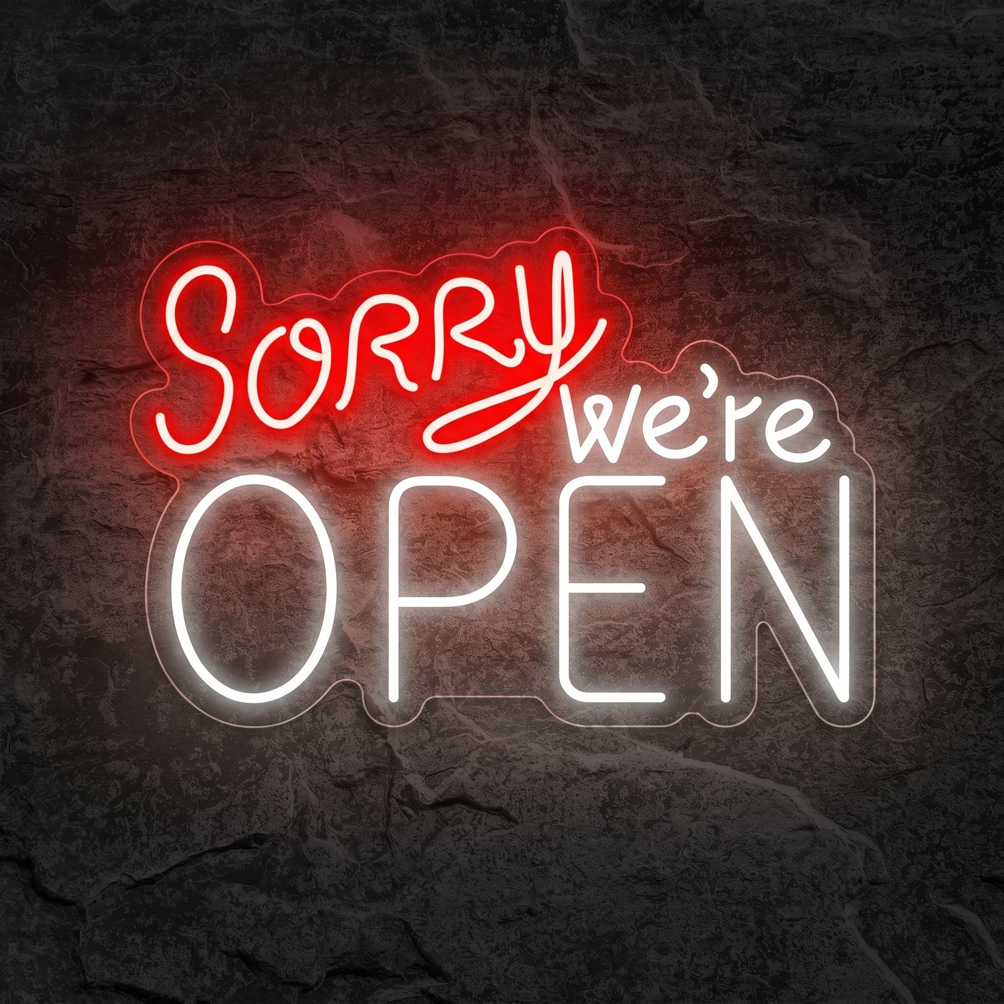 Néon Sorry We Are Open - Néon personnalisé NeonStar