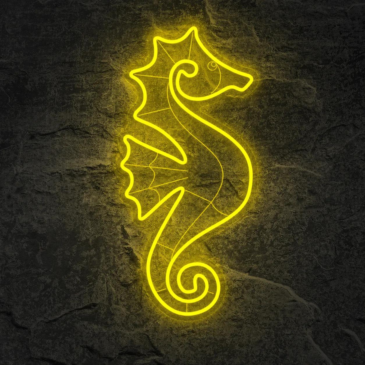 Néon Hippocampe Jaune - Néon personnalisé NeonStar